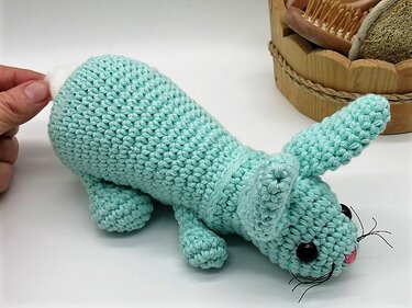 Häkelanleitung Wattespender Hase Wolli