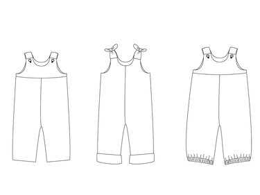 sewing pattern baby overall LILLI & BO tutorial 6m/9m 12m/18m 2y/3y 4y/5y