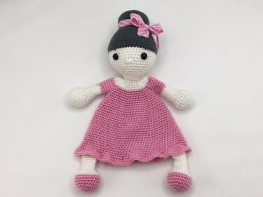 First Toy Amigurumi Toy Doll Julia Security Blanket Crochet Pattern