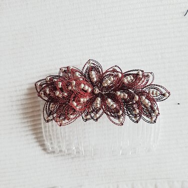 Blütenhaarkamm "Viola" - Basteln