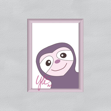 Faultier Poster zum Ausdrucken, 3 Größen - Basteln