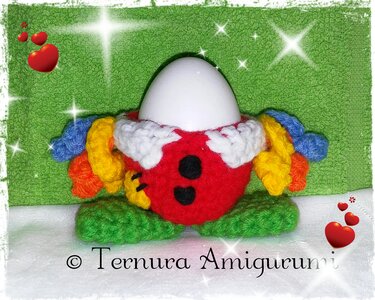 Crochet pattern of 3 egg cups, happy Easter!! 3PDF ternura amigurumi- english- deutsch- dutch