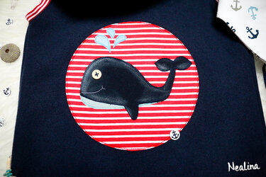 Applikationsvorlage Willi der Wal - Nähen