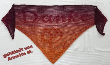 Häkelanleitung Motivtuch "DANKE" - Bild 3