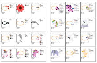 60 Minis jeweils mit Button Stickdatei - Sticken