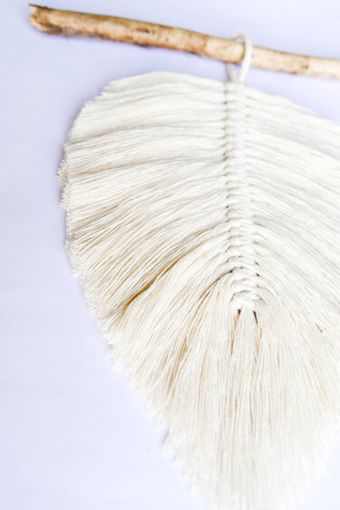 Makramee Feder - kostenlose Anleitung - Macrame