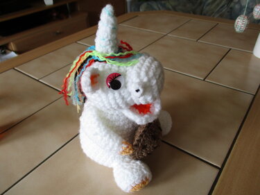 " Grumulus " das Einhorn - Häkeln