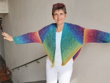 Strickanleitung * Dreieckstuch und Jacke "Squaredance" für alle Größen