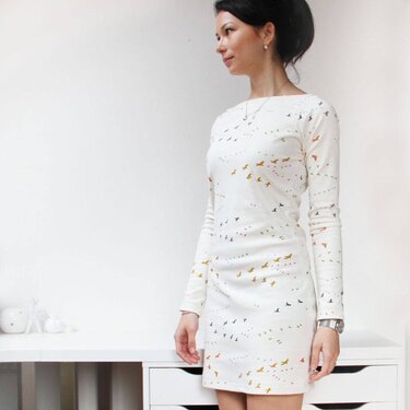 Ladies dress with raglan sleeves - Sewing pattern PDF