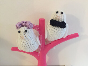 Bride & Groom Birds - Crochet