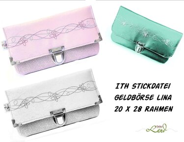 ITH Stickdatei Geldbörse Lina 20x28 - Sticken