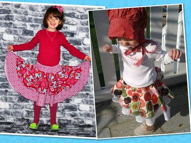 Mädchenstufenrock *PARADISE* von klecksMACS - Nähanleitung / E-Book in PDF