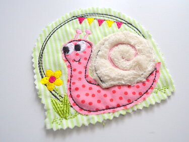 Stickdatei Schnecke doodle 2er SET 10x10cm - Sticken