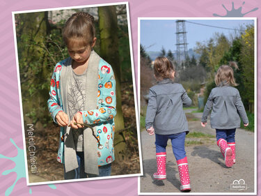 Mädchen Cardigan *OPEN SEA* von klecksMACS - Nähanleitung / E-Book in PDF - Bild 4