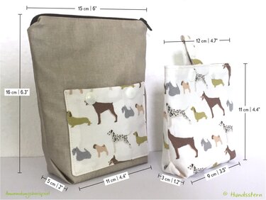 Xaver Treat Bag, lined, 2 sizes, sewing pattern
