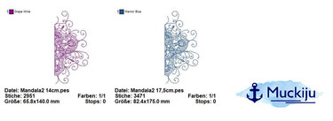 ★Stickdatei "Mandala 2" ★13x18★ 2 Größen - Sticken