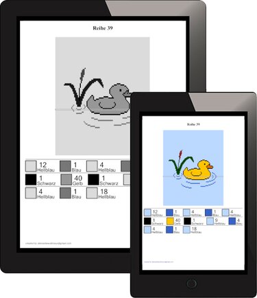 Childrens Blanket Set - Duck Family - Crochet