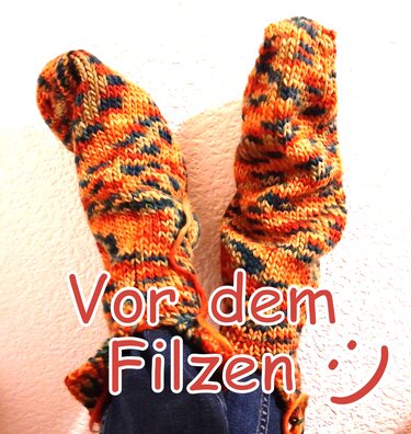 Strickanleitung Socken Fixe Ferse, gefilzt, Gr. 34-45