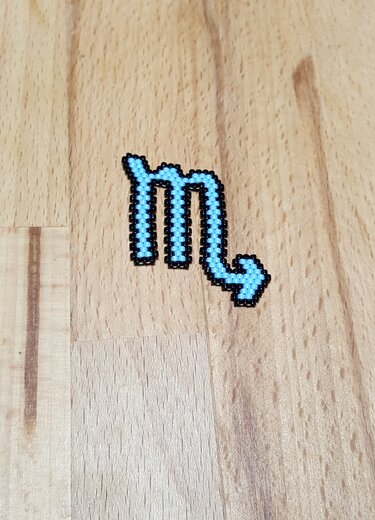 Sternzeichen Skorpion Schmuckanhänger / Taschenbaumler - Basteln