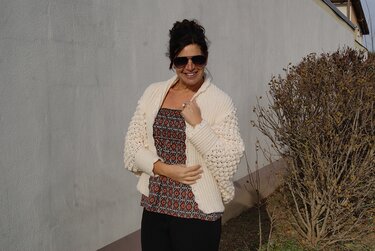 Seelenwärmer / Weste LADYLIKE (Gr. S/M, L/XL, leicht an alle Größen anzupassen) - Bild 11