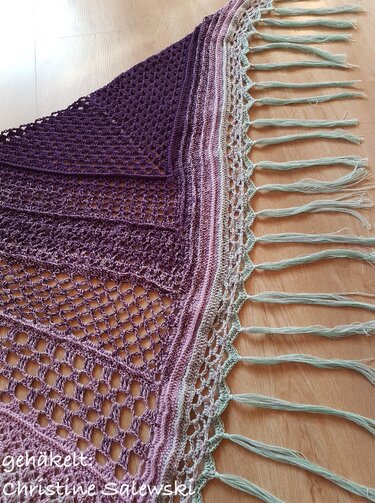 Anleitung: Asymmetrisches Dreieckstuch "Western" - Bild 7