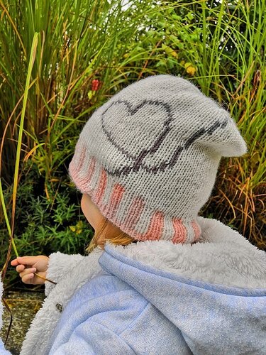 Strickanleitung Beanie "Hearts" in Doubleface - Größe anpassbar - Bild 6