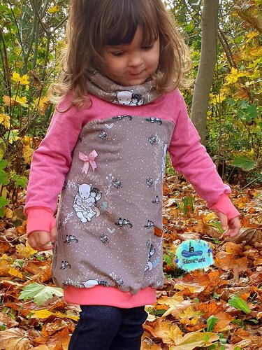 E-Book Kleid Lavea mit weitem Kragen und Daumenloch-Bündchen - Nähen