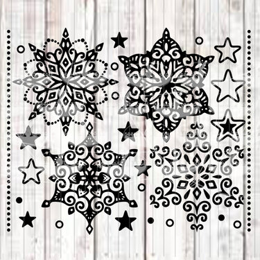 Deko Sterne Plotterdatei SVG DXF FCM - Plotting