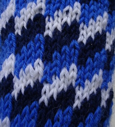 Strickanleitung für Socken mit Karomuster, Gr. 38/39