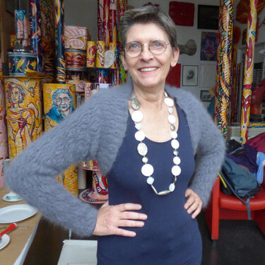 Strickanleitung * Ärmelschal & Armstulpen "Flammende Herzen"