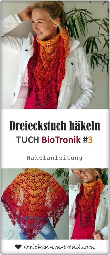 Crochet Pattern for Triangle Shawl | Shawl BioTronik #3 - Image 3