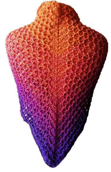 Häkelanleitung Tuch Pansy