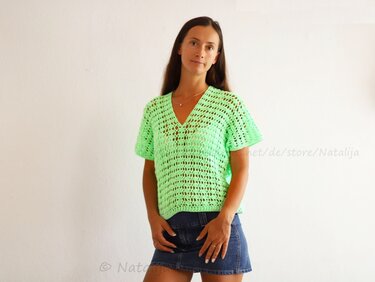 Häkelanleitung für Pullover 'Freiheit' in Größen XS - XL - Bild 2