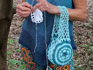 Häkelanleitung Bobbel-, Handarbeitstasche "Immer und Überall"