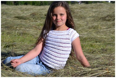 - ALICIA - Sommershirt/ Top/ Pullover, 3 Varianten RVO, alle Größen ab Größe 74 Kleinkind - 56 Damen, jedes Material auch Bobbel geeignet, tolles Stukturmuster - Häkeln