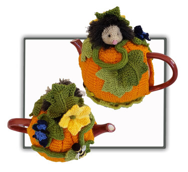 Pumpkin Hedgehog Tea Cosy - Knitting
