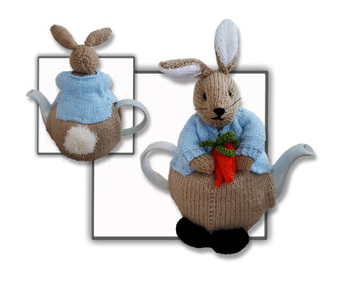 Peter Bunny Rabbit Tea Cosy - Knitting