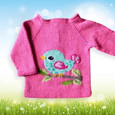 Pullover Raglan von oben - Strickanleitung