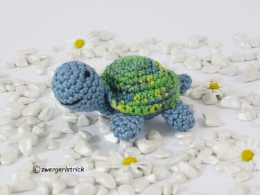 Häkelanleitung für Schlüsselanhänger - kleine Schildkröte 'Emma' -