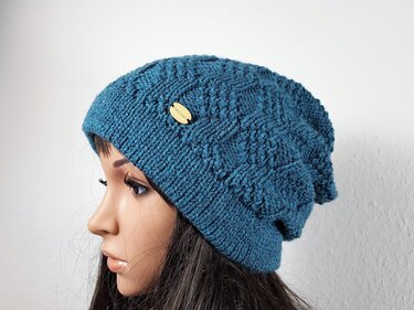 104 Strickanleitung Beanie Mütze Bibi