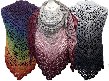 Häkelanleitung Dreieckstuch Ruby