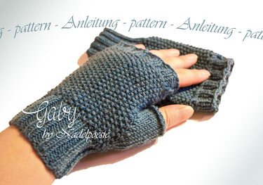 GABY fingerless mitts mittens gloves - Knitting