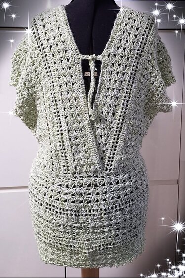 Häkeltunika "SAPHIRA"  (einfach an alle Größen anzupassen) - Häkeln