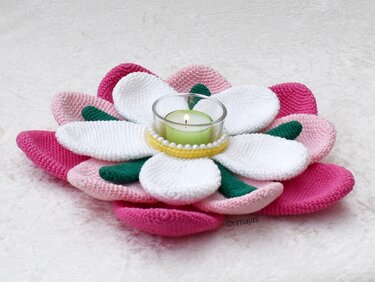 Häkelanleitung "Windlicht Sommerblüte" Dekoidee!