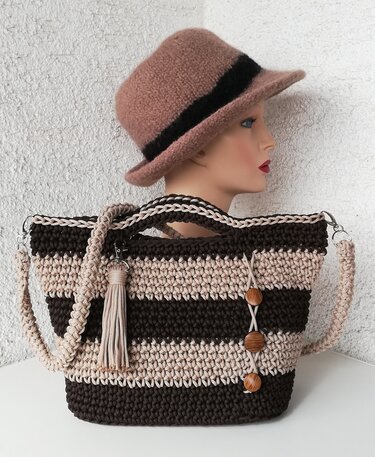 Häkelanleitung Marions Shopper  / Tasche gehäkelt aus Ropegarn