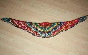 Häkelanleitung Lace Halstuch Regenbogen