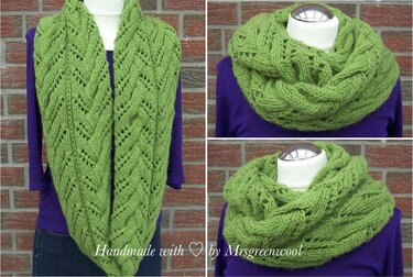 Strickanleitung für Loopschal im Ajourmuster