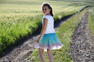 - SELMA - Sommerrock aus einem Bobbel häkeln, alle Größen ab 74 Kleinkind - 56 Damen, auch anderes Material möglich