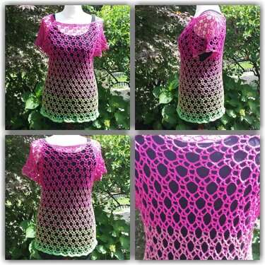 Tunika Thousand Eyes ein Shirt für Reste oder kleine Bobbel - Häkeln