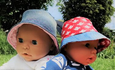 FreE-Book Puppen-Hut Egon der Anglerhut KU 33 cm - Nähen